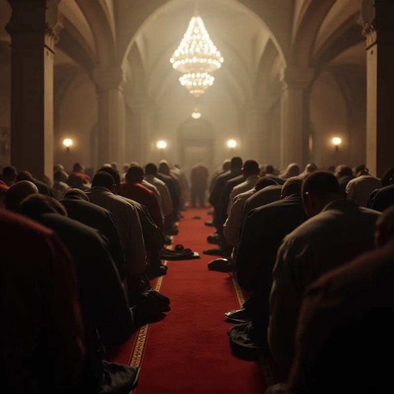 People praying together during Ramadan.