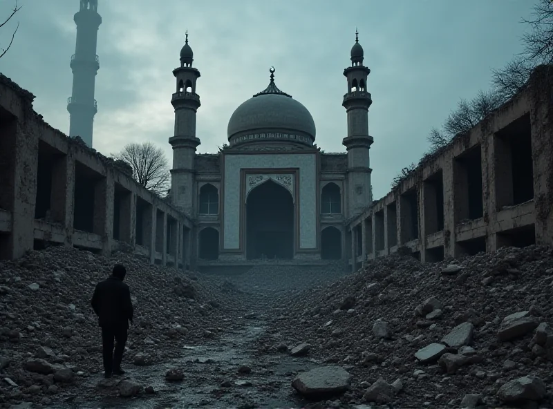 Scene of destruction after a suicide bombing in Pakistan
