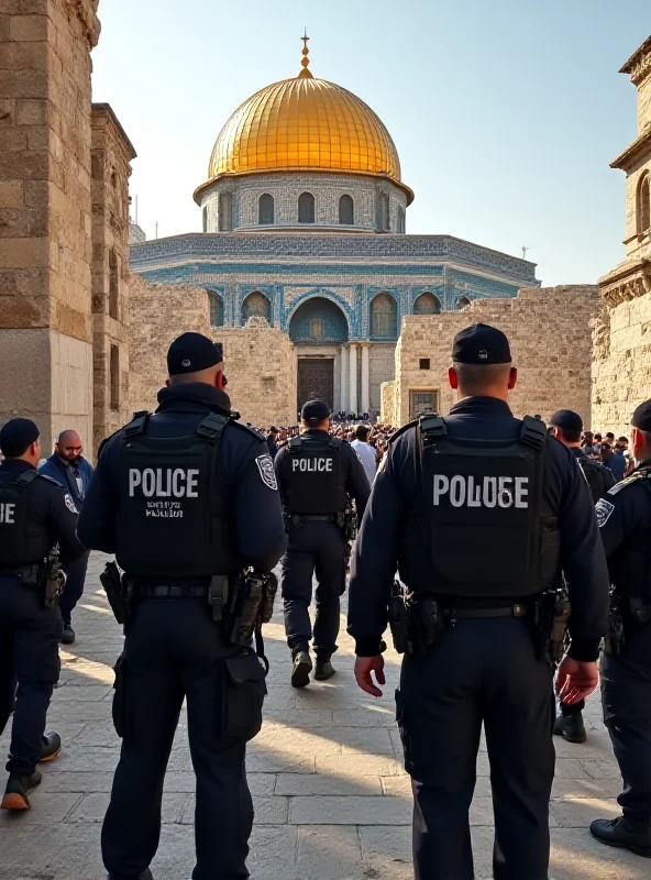Israeli police stand guard during Ramadan prayers in Jerusalem