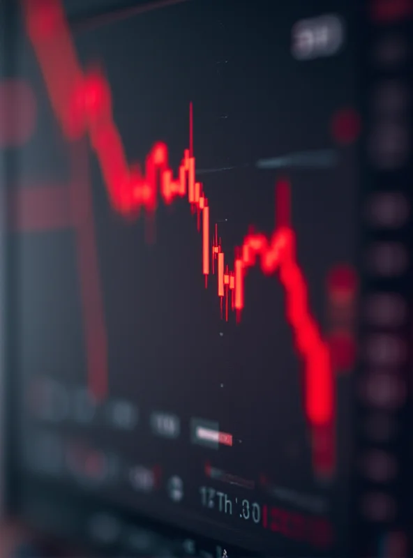 A graph showing a downward trend in the stock market, with red arrows pointing down, symbolizing a potential recession.