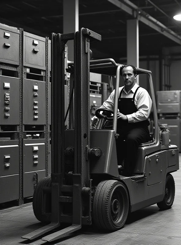 Vintage forklift filing system