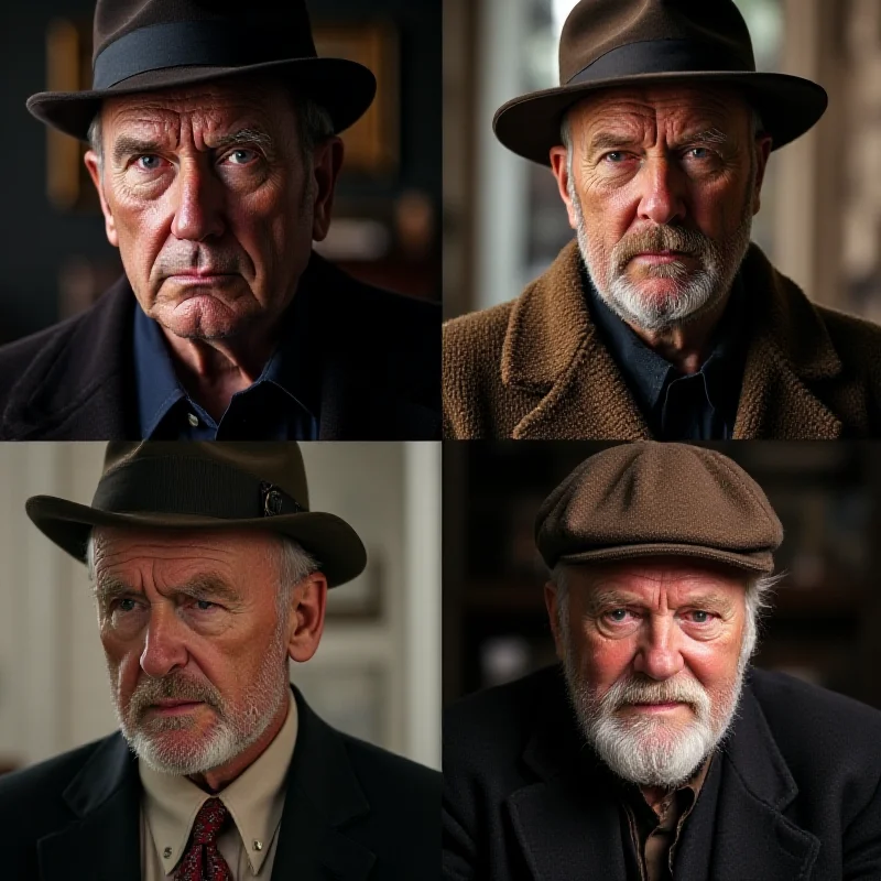 A collage of Gene Hackman in various movie roles, showcasing his versatility as an actor.