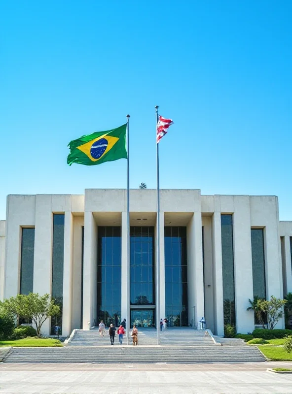The Supreme Federal Court building in Brasilia, Brazil.