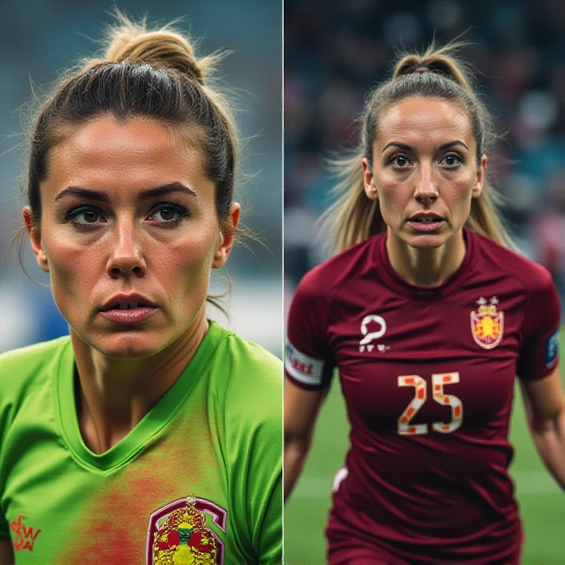 A split image showing Nájemníková on the left and Maher on the right, both looking determined and focused.