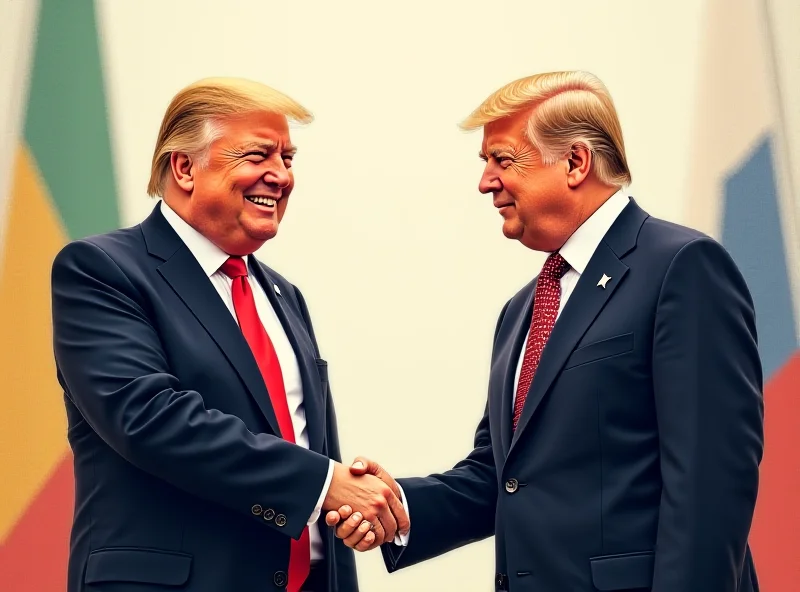 Illustration of Trump and Zelenski meeting
