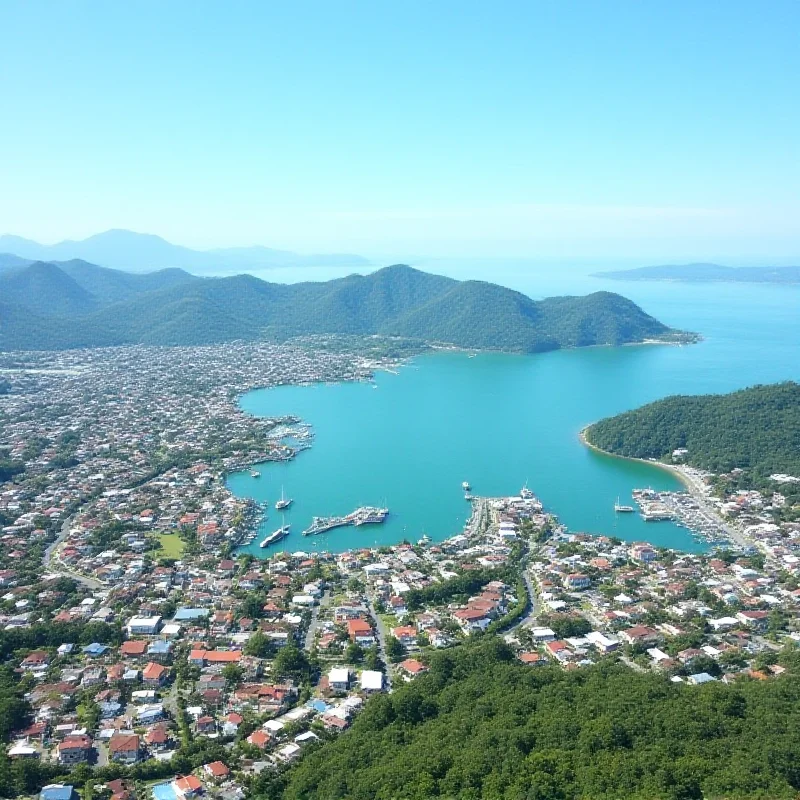 Aerial view of Kota Kinabalu, Sabah.