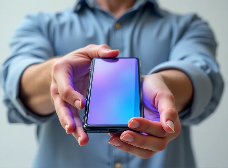 A person holding a Samsung Galaxy Z Fold 6, unfolded to reveal the large screen.