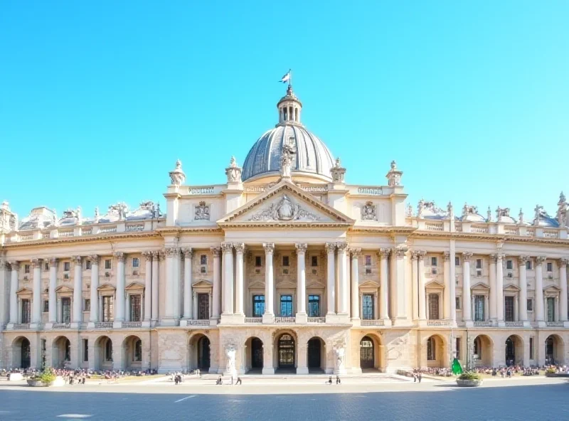 The Italian Parliament building in Rome.
