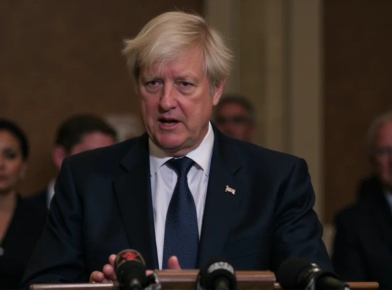 A serious looking politician giving a press conference.