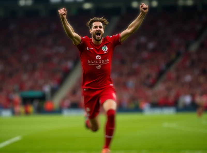 Patrik Schick celebrating a goal for Bayer Leverkusen.