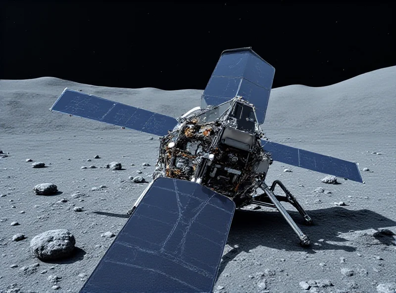 Image of the Blue Ghost spacecraft on the Moon