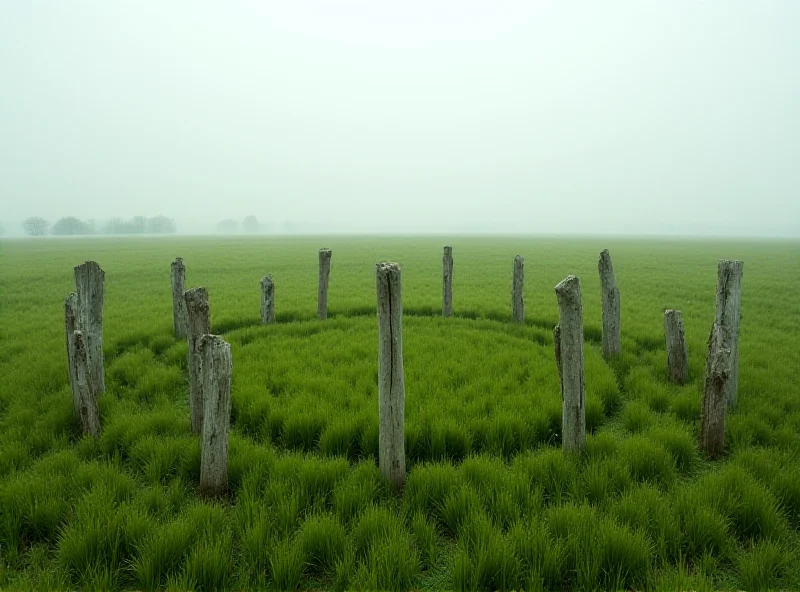 Wooden stake circle resembling Stonehenge in Denmark