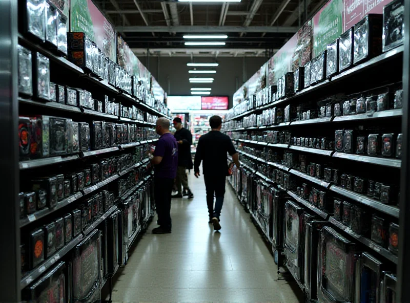 Interior of a Micro Center store, showing rows of PC components