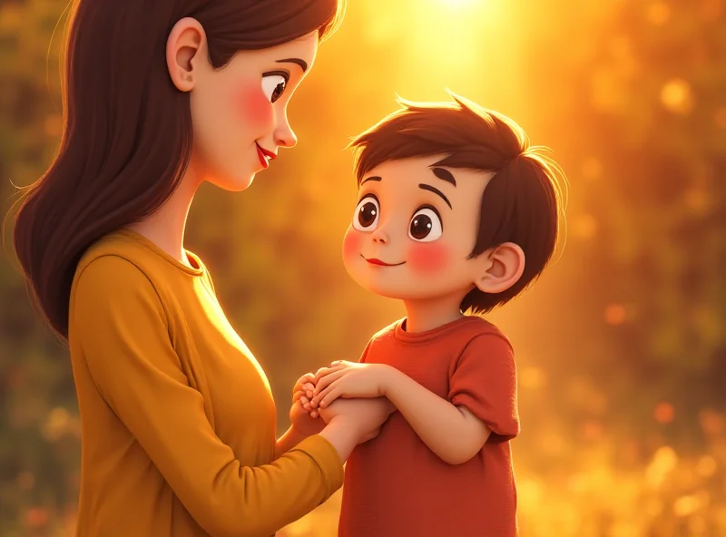 Illustration of a child being protected by an adult figure, symbolizing the role of the children's ombudsman.