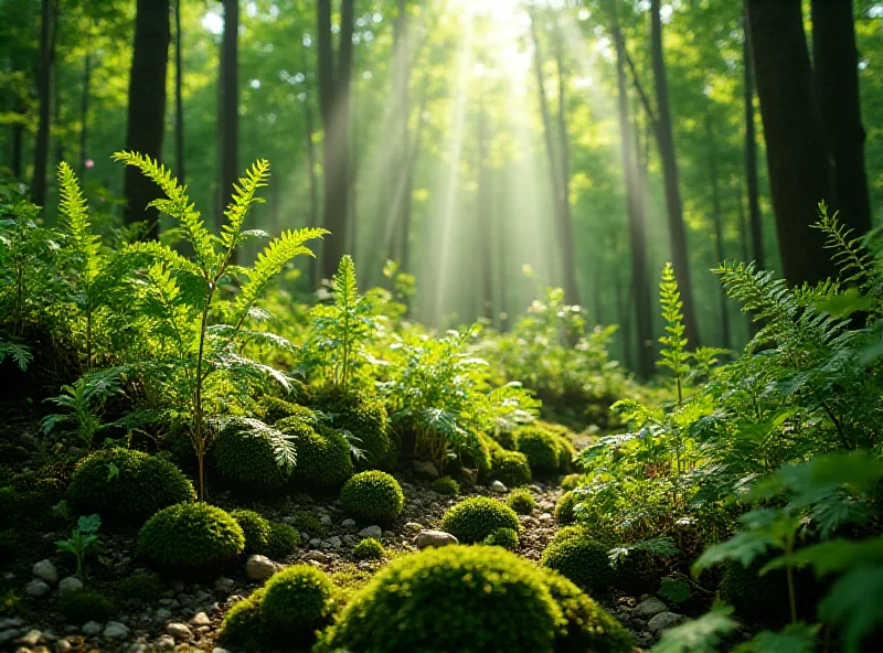 A lush green forest scene within Slovak Karst National Park, showcasing the biodiversity of the area.