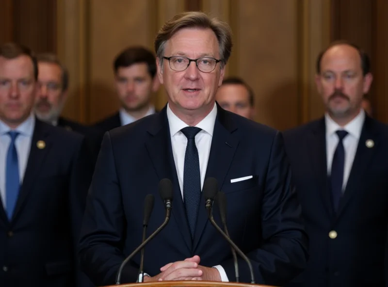 Image of Matúš Šutaj Eštok at a press conference