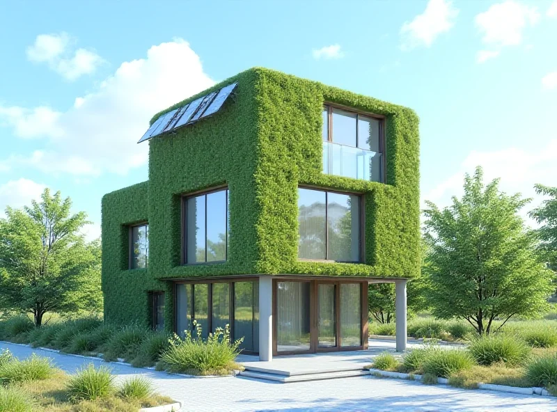 3D rendering of a sustainable building designed using BIM software