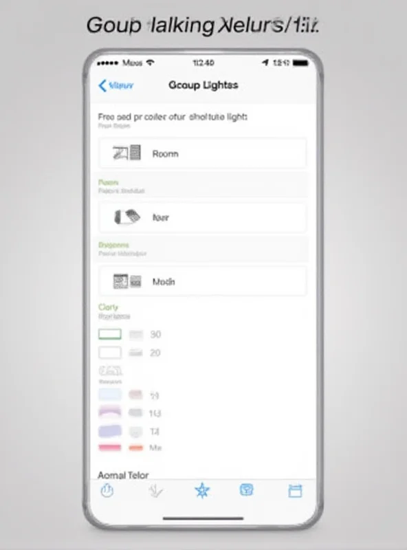 Screenshot of the Philips Hue app interface, showing options for grouping lights and setting routines.