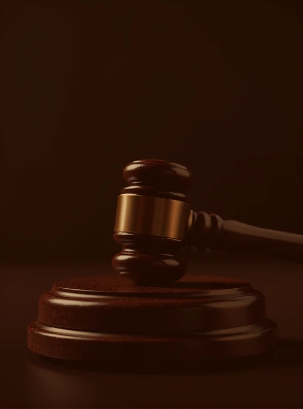 A gavel in a courtroom, symbolizing the Rubiales case appeal.