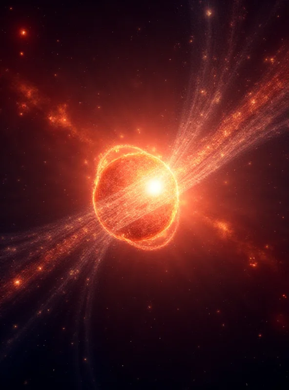 Artistic rendering of a neutron star accreting matter from a companion star.