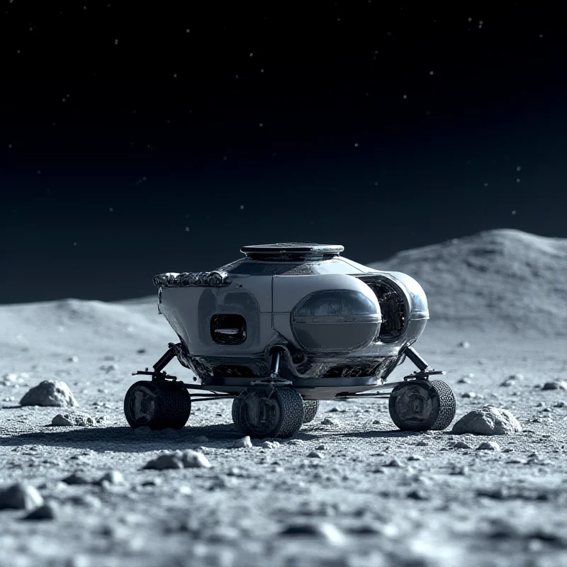 Computer Rendering of the Blue Ghost Lunar Lander on the Moon.