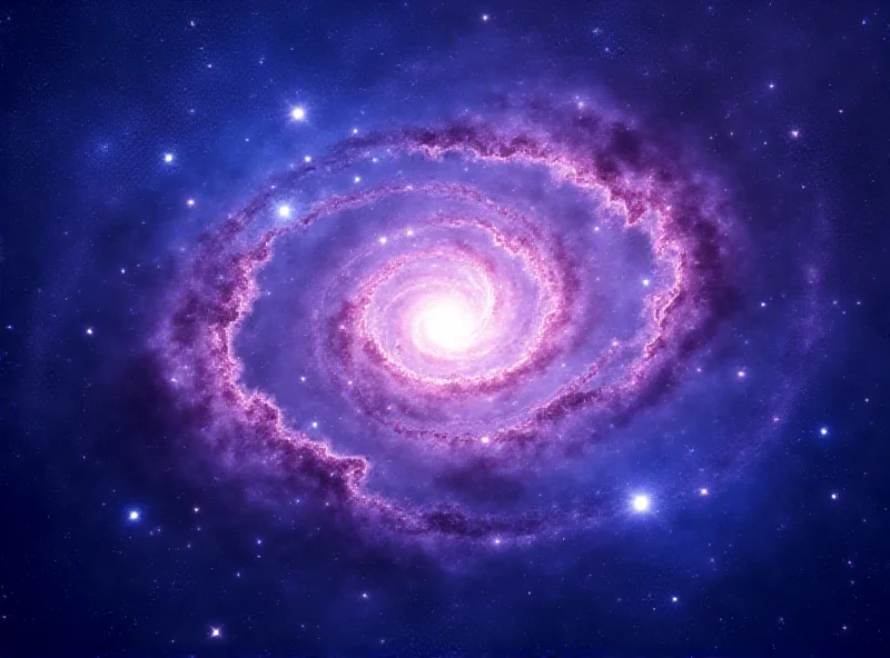 Artistic rendering of the Phoenix galaxy cluster with bright stars and swirling gas clouds, highlighting the cooling process.