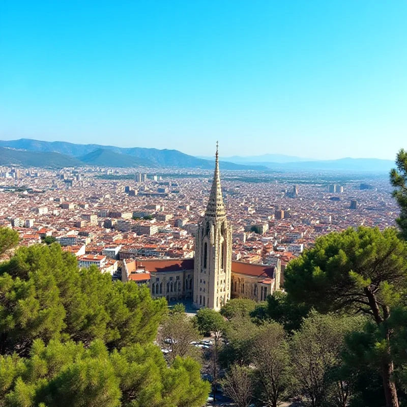A picturesque view of Barcelona, Catalonia, highlighting its appeal as a tourist destination. The image includes recognizable landmarks and a vibrant atmosphere.