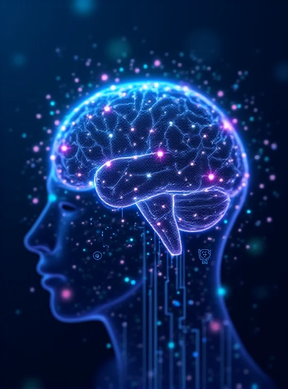 Abstract image of artificial intelligence brain with glowing connections, representing AI in content marketing.