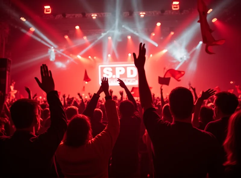 SPD supporters celebrating at an election party