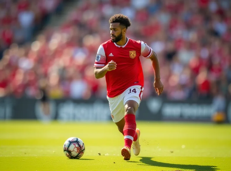 Soccer player in action on the field