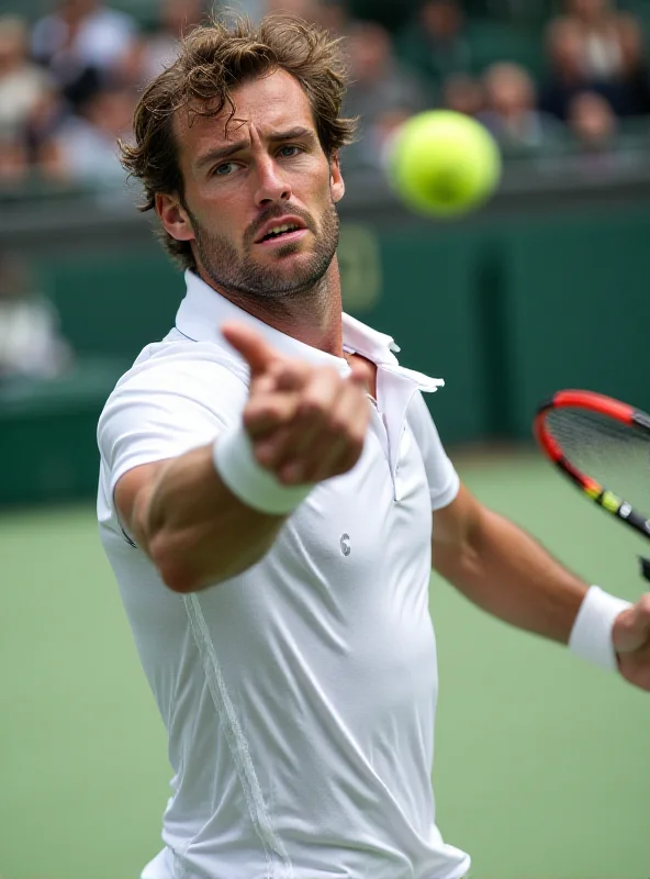 Tennis player on court
