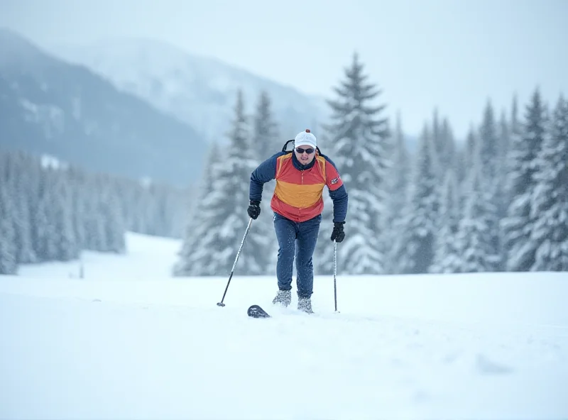 Jarl Magnus Riiber skiing at the Nordic Ski World Championship.
