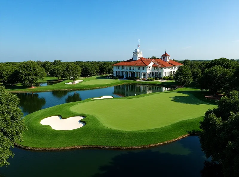Aerial view of the Bay Hill Club and Lodge golf course during the Arnold Palmer Invitational.