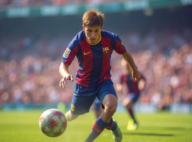 Pedri controlling the ball during a soccer match.