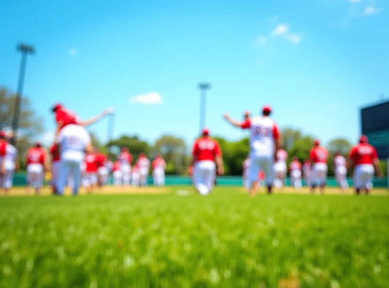 Red Sox players on the field during spring training