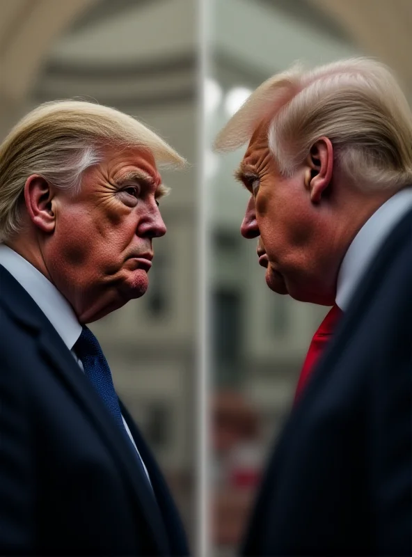 A split image showing Donald Trump and Keir Starmer facing each other in a tense diplomatic setting.