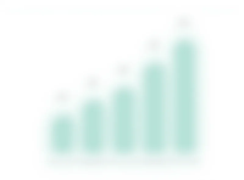 A graph illustrating the difference in revenue between two companies, one significantly larger than the other, with labels indicating hypothetical values.