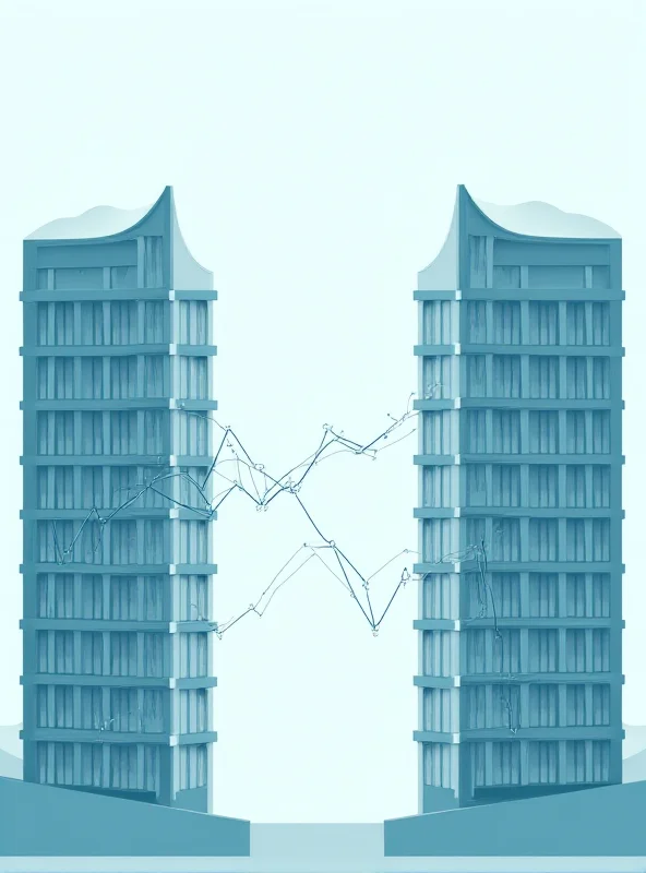 Illustration of two companies facing each other in a competitive analysis