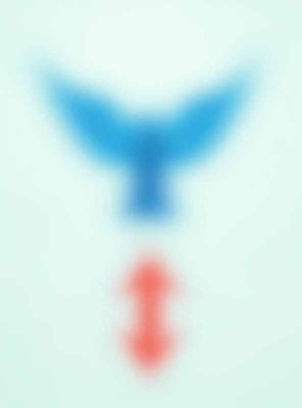 A stylized image depicting a bluebird flying upward, symbolizing potential growth, contrasted with a downward arrow representing a sell rating.