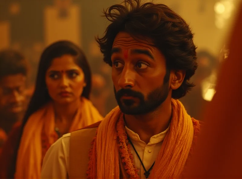 A still from the movie Madraskaaran featuring Shane Nigam in a wedding scene.