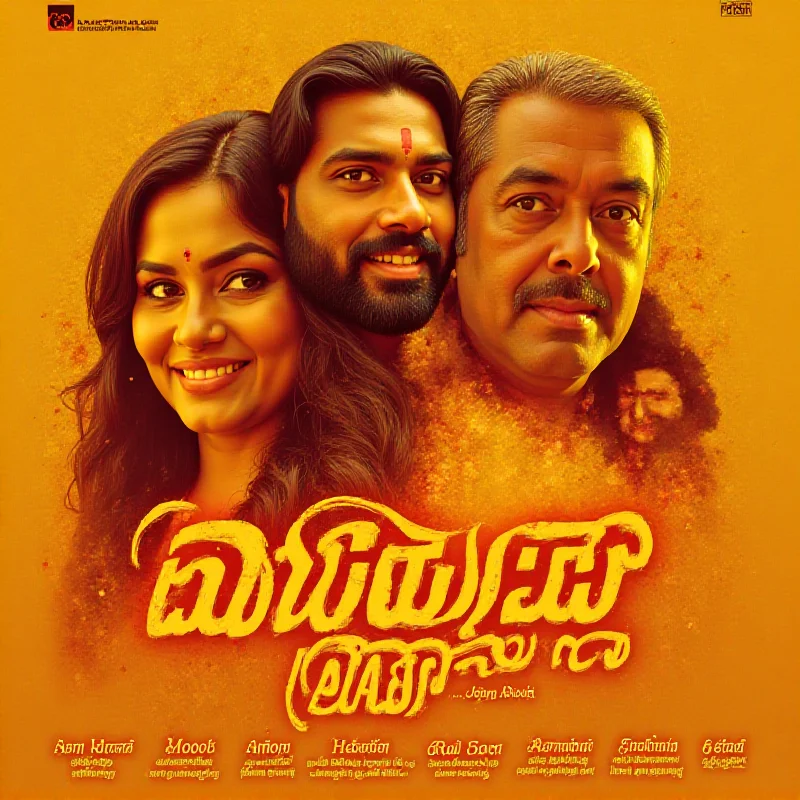 A poster for the Malayalam film Swargam featuring Aju Varghese and Johny Antony.