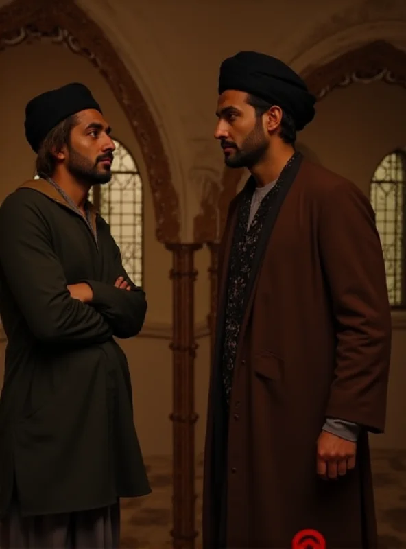 A still from a Syrian Ramadan drama featuring actors in traditional clothing.