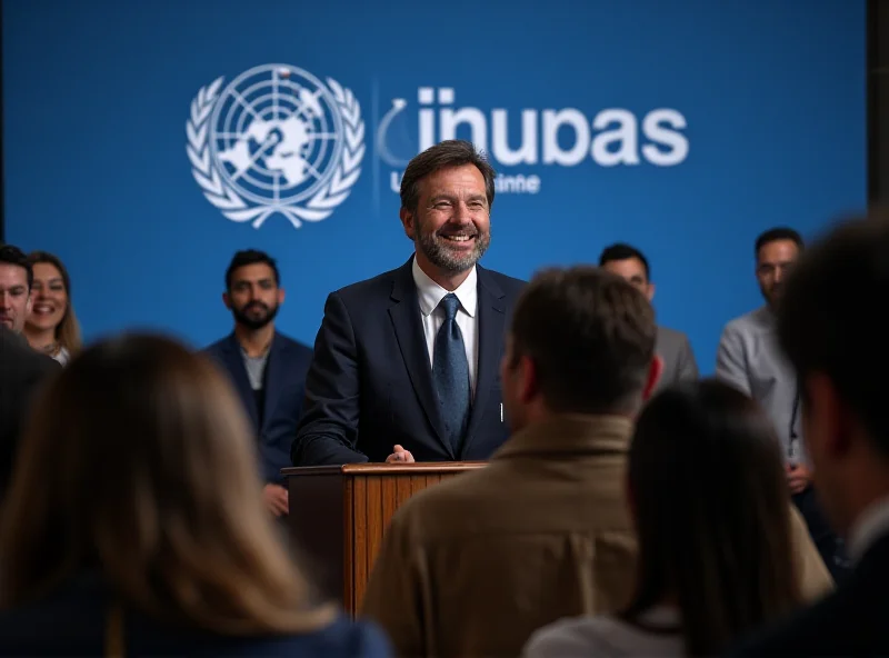Tananai speaking at the United Nations