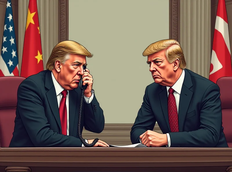 Illustration of a tense phone call between political leaders