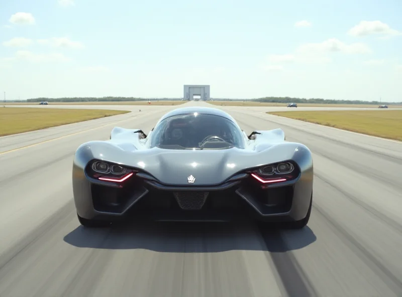 A sleek Maserati MC20 speeding down a runway