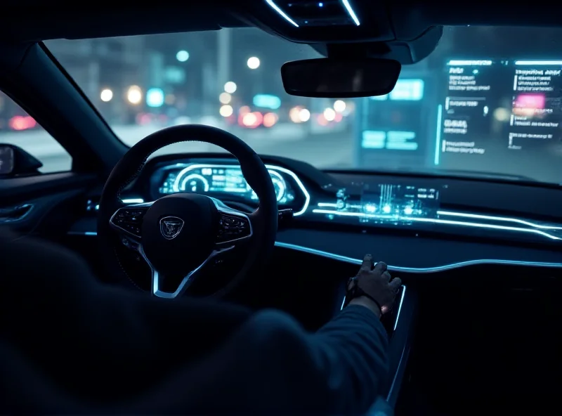 A futuristic car cockpit with advanced optical displays, highlighting the components supplied by Appotronics.