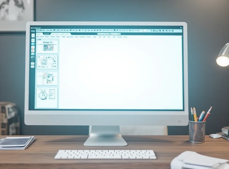 AI generated image of a computer screen displaying PDF editing software with various tools and options visible.