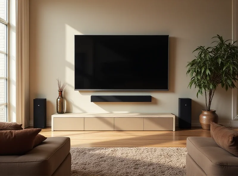 JBL 5.1-Channel Soundbar with Wireless Subwoofer setup in a living room.