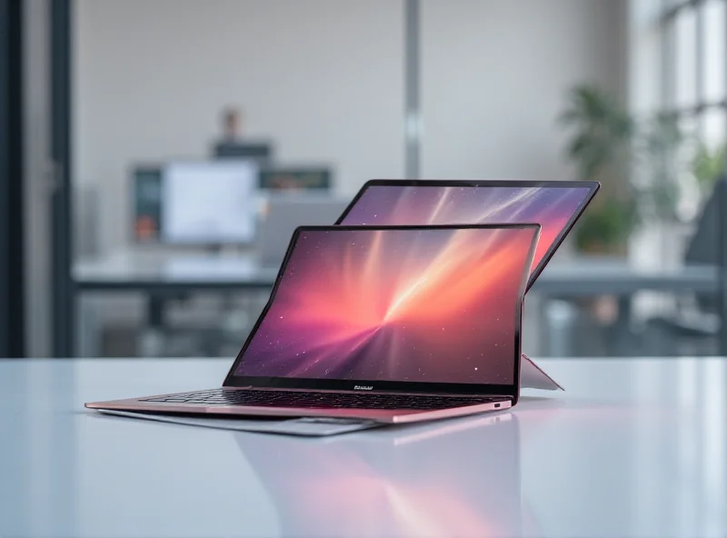 Sleek new M4 MacBook Air on a desk, with a modern, minimalist background.