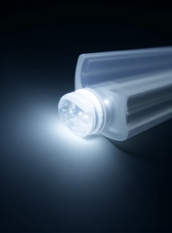 Close-up of a side-emitting silicone LED diffuser tube attached to an LED strip, showcasing the diffused light.